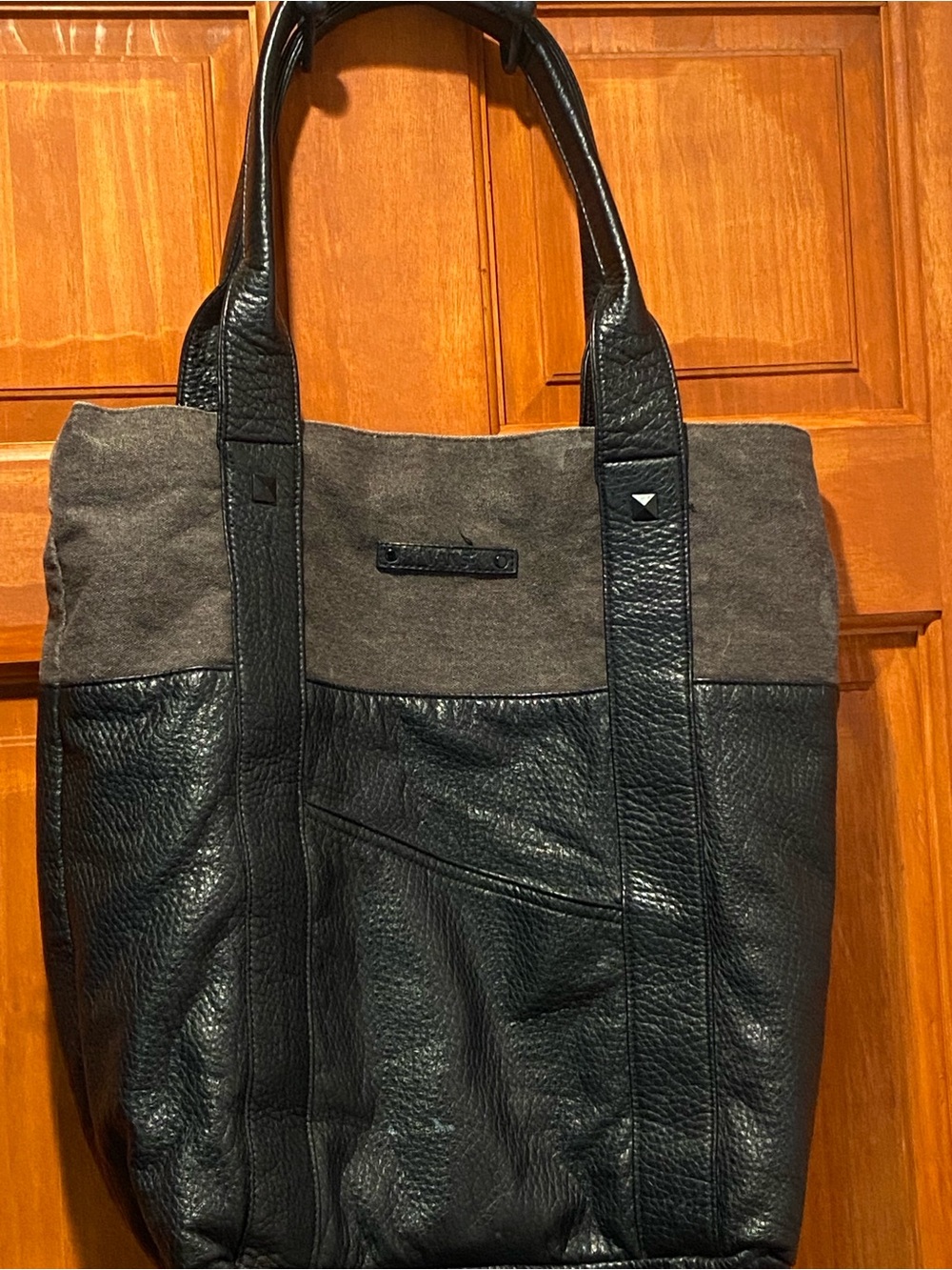 Vans Black and Charcoal Two-Tone Tote Bag